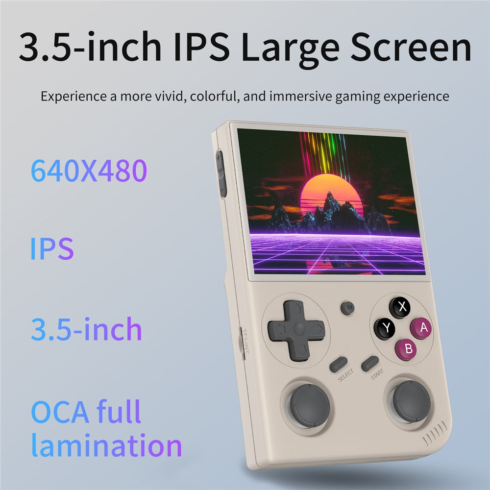ANBERNIC G350 64G Retro Handheld Game Console 3.5 Inch IPS Screen Wired Controller with 128GB TF Card