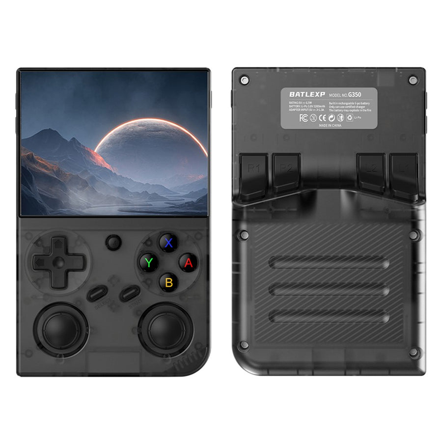 ANBERNIC G350 64G Retro Handheld Game Console 3.5 Inch IPS Screen Wired Controller with 128GB TF Card