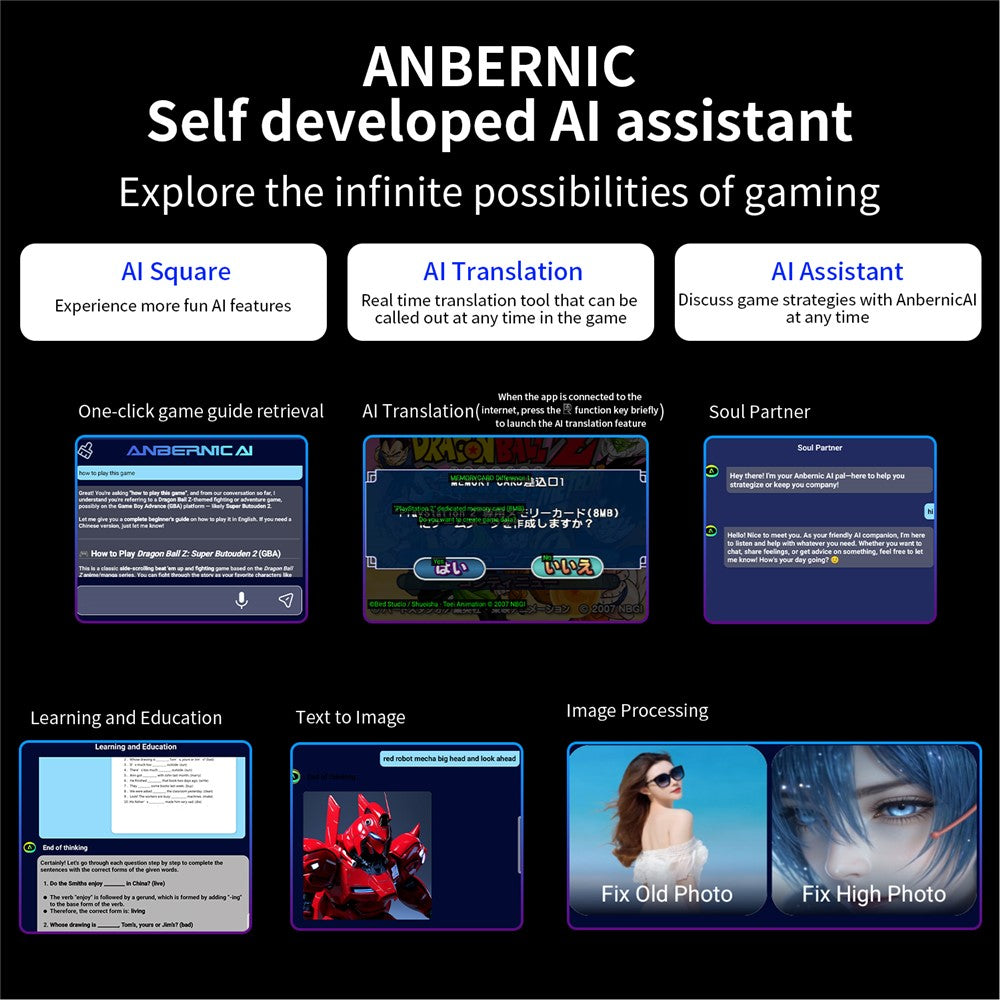 ANBERNIC RG 476H 8GB+128GB Android 13 Handheld Game Console 4.7 Inch Touchscreen Gaming Device