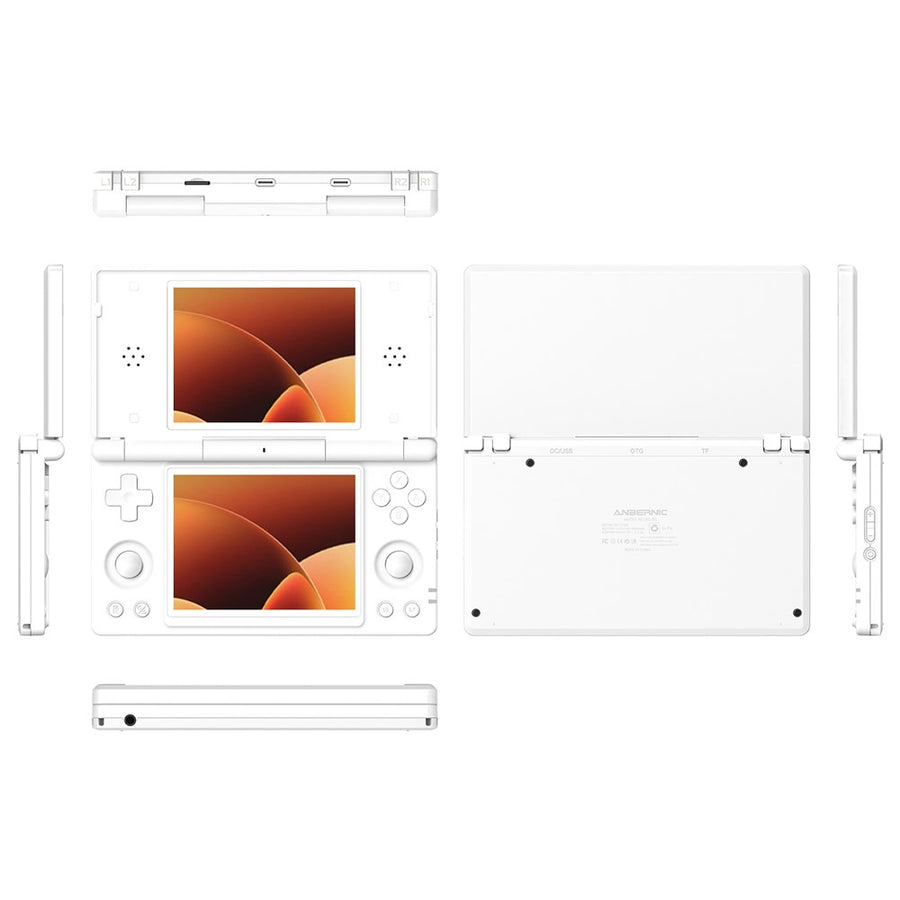 ANBERNIC RG DS Handheld Game Console Retro Arcade Android Open Source Console with Dual IPS Screens (3+32G) without Games