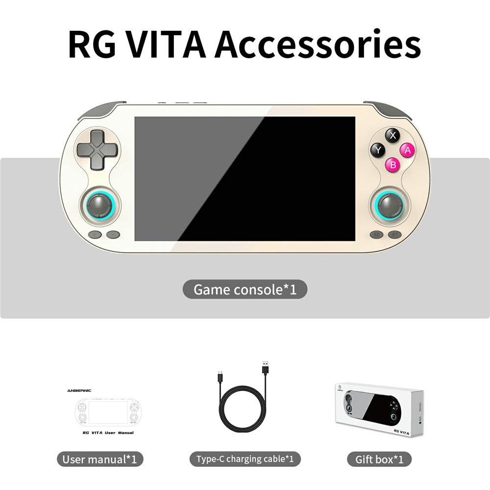 ANBERNIC RG VITA 5.46 Inch IPS Gaming Handheld Game Console Built in 3GB+64GB Streaming Android 12 T618 Octa-Core Competitive Gaming Machine
