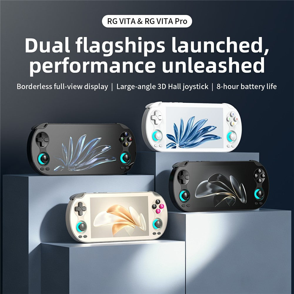 ANBERNIC RG VITA Pro Android 14 Linux Handheld Game Console Bulit in 4GB+64GB Streaming Competitive Gaming Machine with 16GB System Card