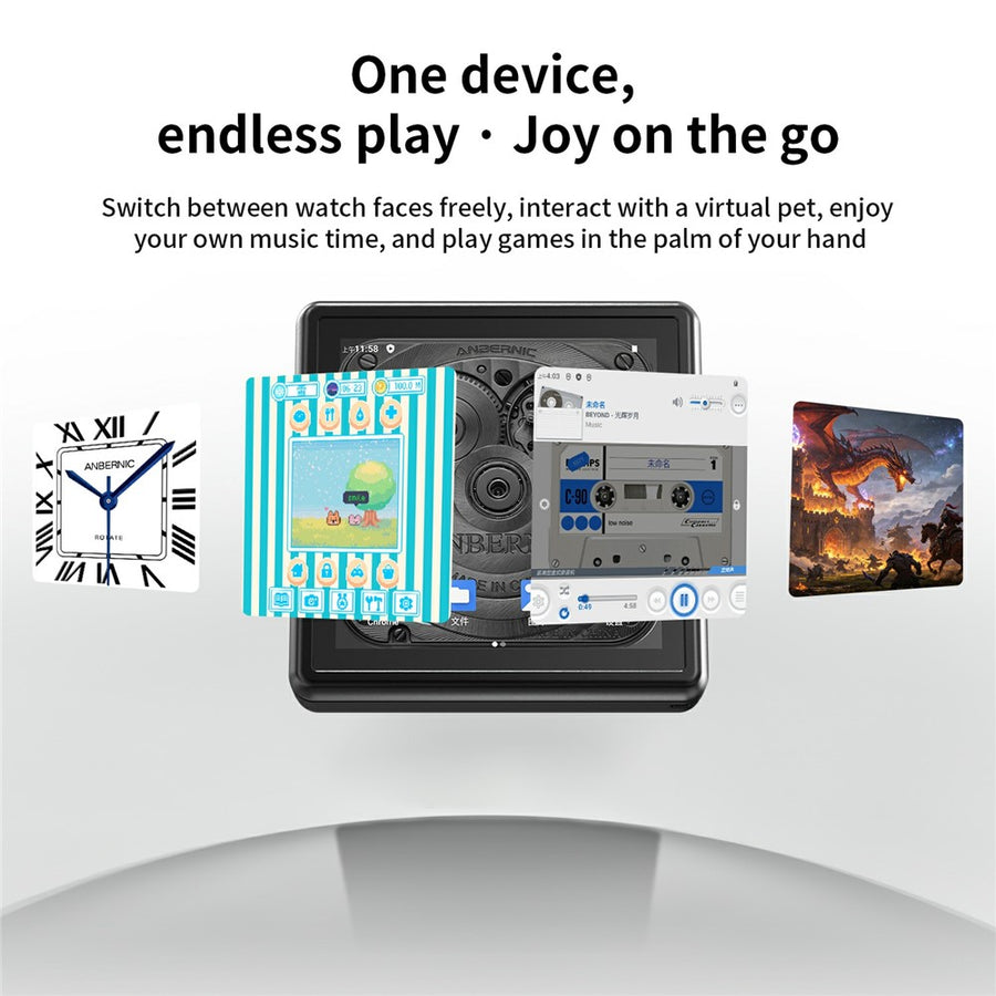 ANBERNIC RG Rotate Handheld Game Console 3.5 Inch Touchscreen Android 12 Portable Retro Gaming Device with Rotating Screen