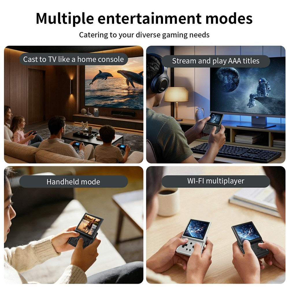 ANBERNIC RG Rotate Handheld Game Console 3.5 Inch Touchscreen Android 12 Portable Retro Gaming Device with Rotating Screen