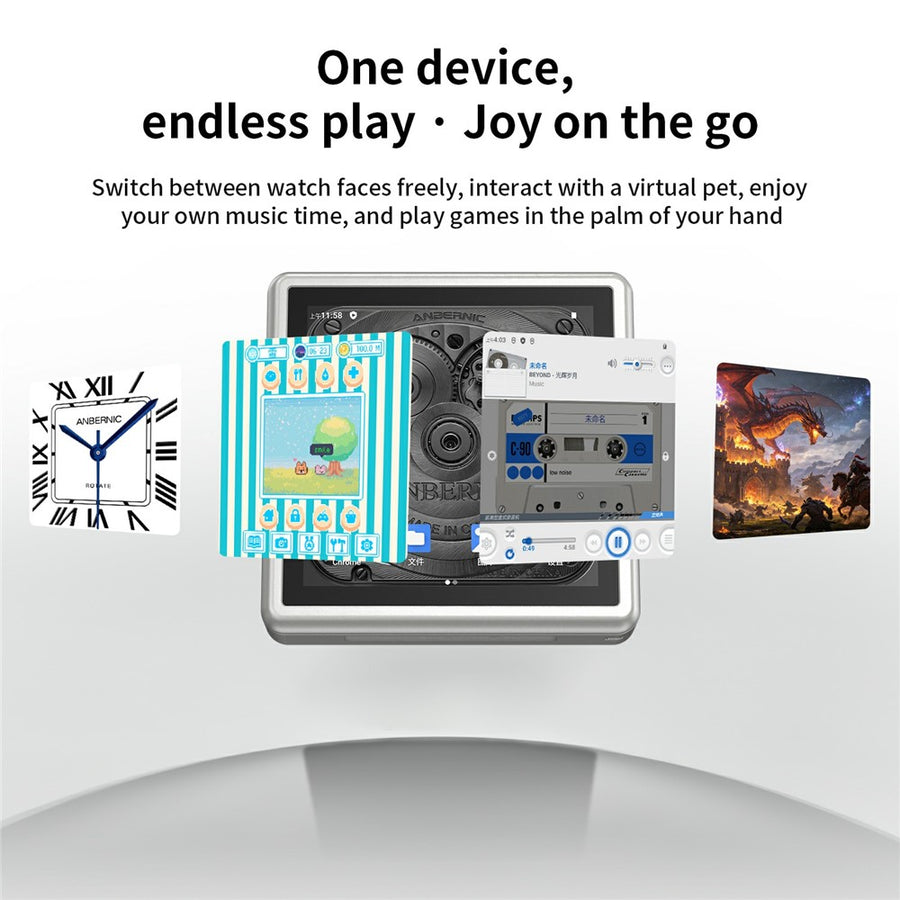 ANBERNIC RG Rotate Handheld Game Console 3.5 Inch IPS Touchscreen Aluminum Alloy Rotatable Screen Android 12 Gaming Device