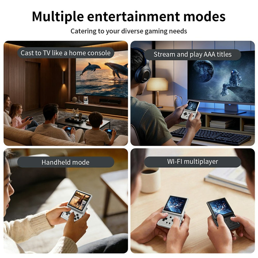 ANBERNIC RG Rotate Handheld Game Console 3.5 Inch IPS Touchscreen Aluminum Alloy Rotatable Screen Android 12 Gaming Device