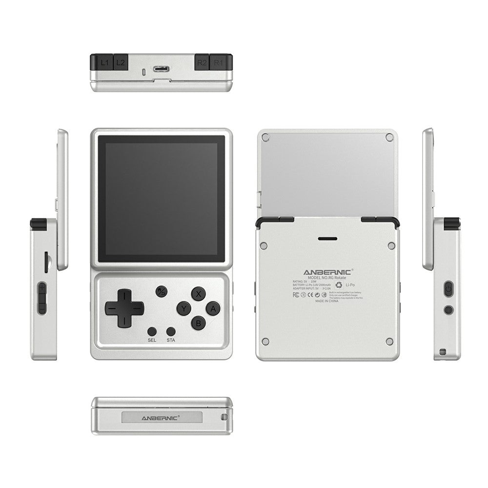 ANBERNIC RG Rotate Handheld Game Console 3.5 Inch IPS Touchscreen Aluminum Alloy Rotatable Screen Android 12 Gaming Device