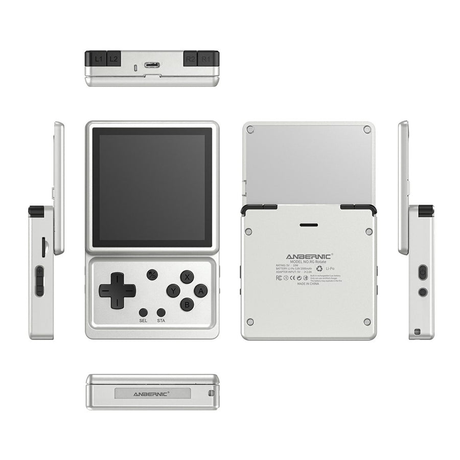 ANBERNIC RG Rotate Handheld Game Console 3.5 Inch IPS Touchscreen Aluminum Alloy Rotatable Screen Android 12 Gaming Device