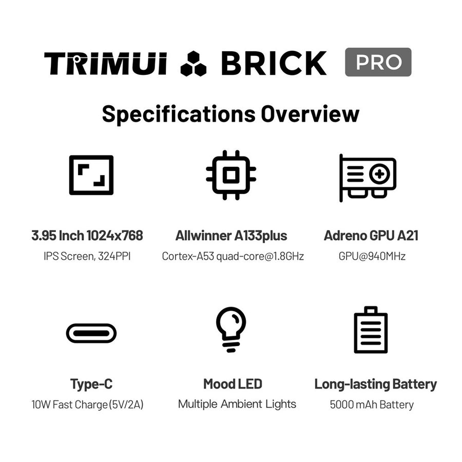 TRIMUI Brick Pro Retro Handheld Console - 256GB