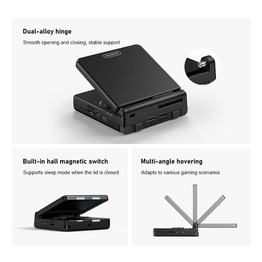 ANBERNIC RG SP 128GB Handheld Game Console 3.4 inch IPS Screen Quad-Core Clamshell Retro Gaming Device