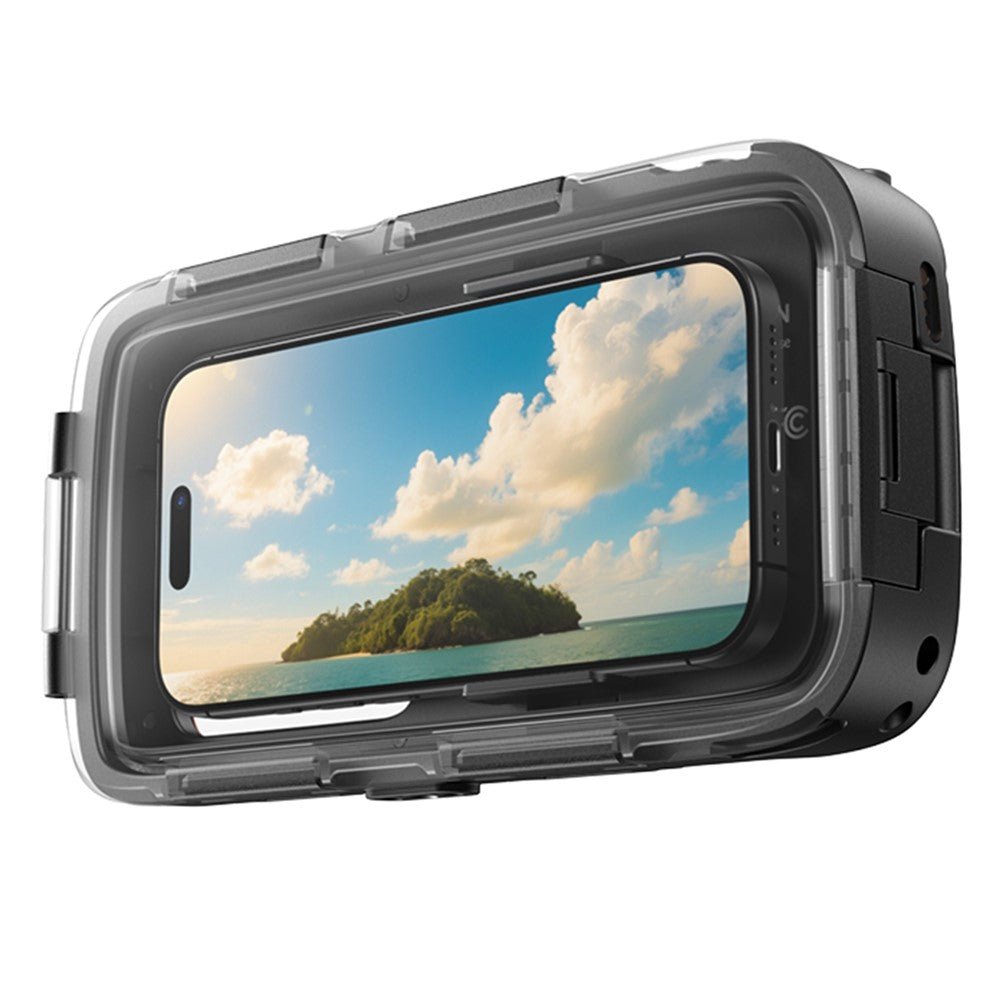 TELESIN 20m IP68 Diving Phone Housing for 5.4–6.9 inch Smartphones, Underwater Photography Case with Anti-Fog Glass, Camera Control & Color Compensation