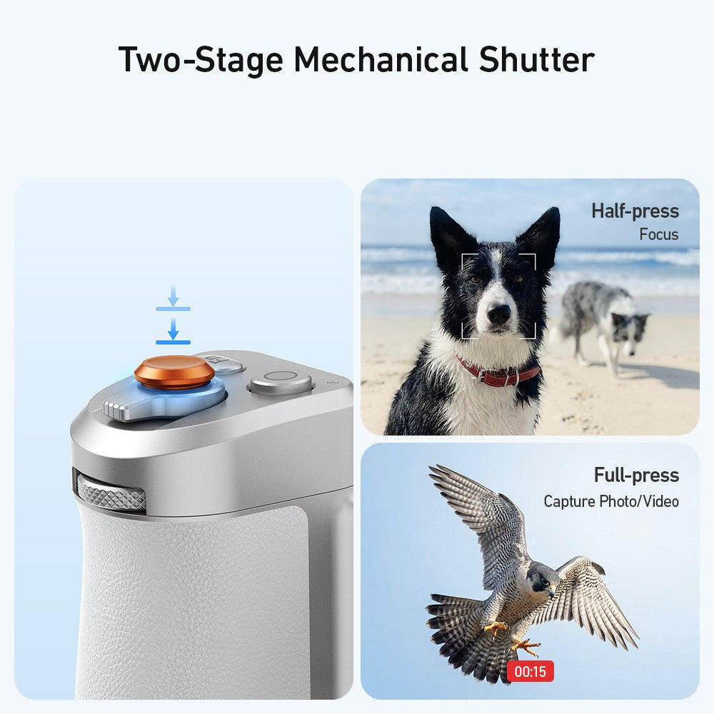 TELESIN P5-MP-003WH Pro Shot Imaging Grip for iPhone Photography Handle Power Bank Wireless Charging Camera Controller