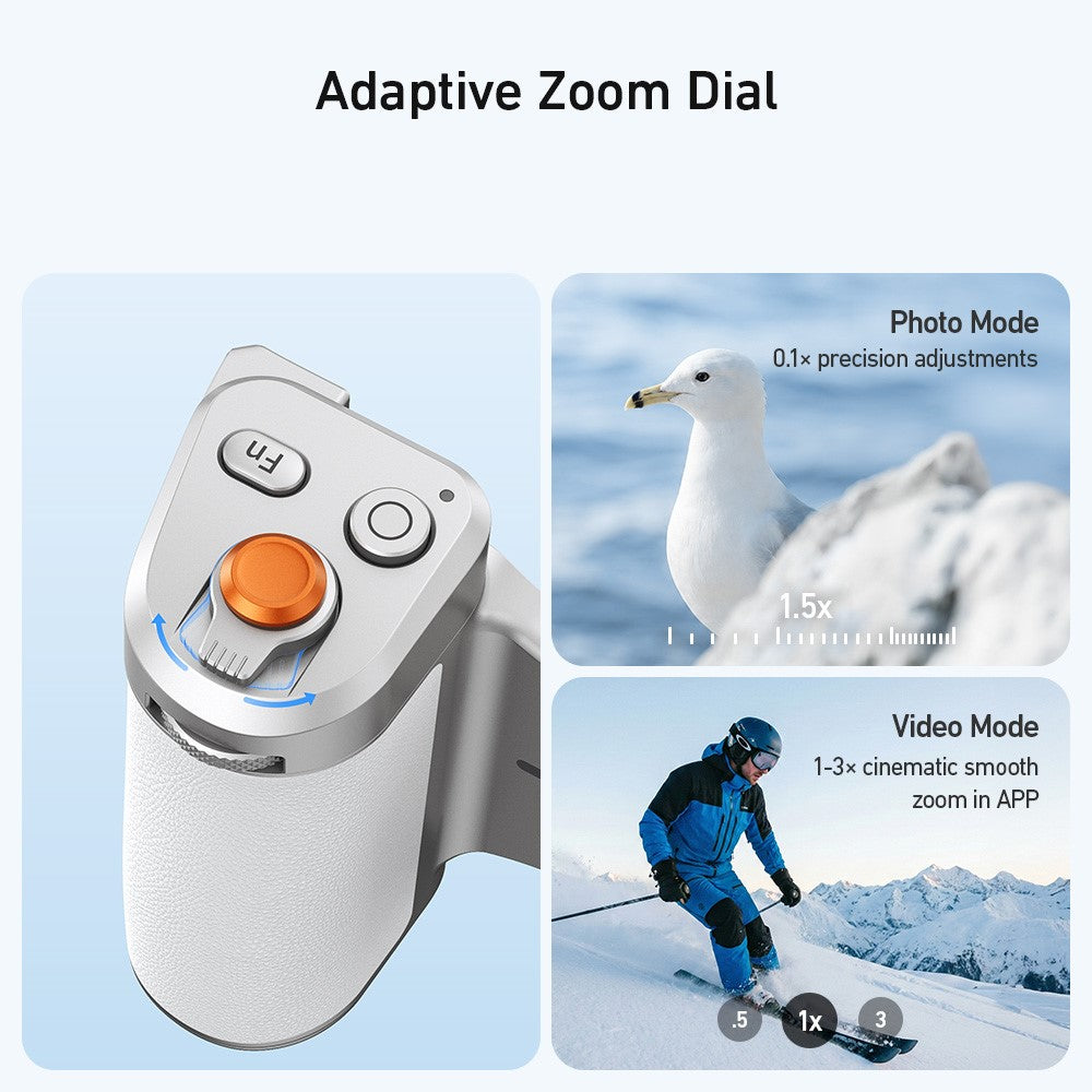 TELESIN P5-MP-003WH Pro Shot Imaging Grip for iPhone Photography Handle Power Bank Wireless Charging Camera Controller