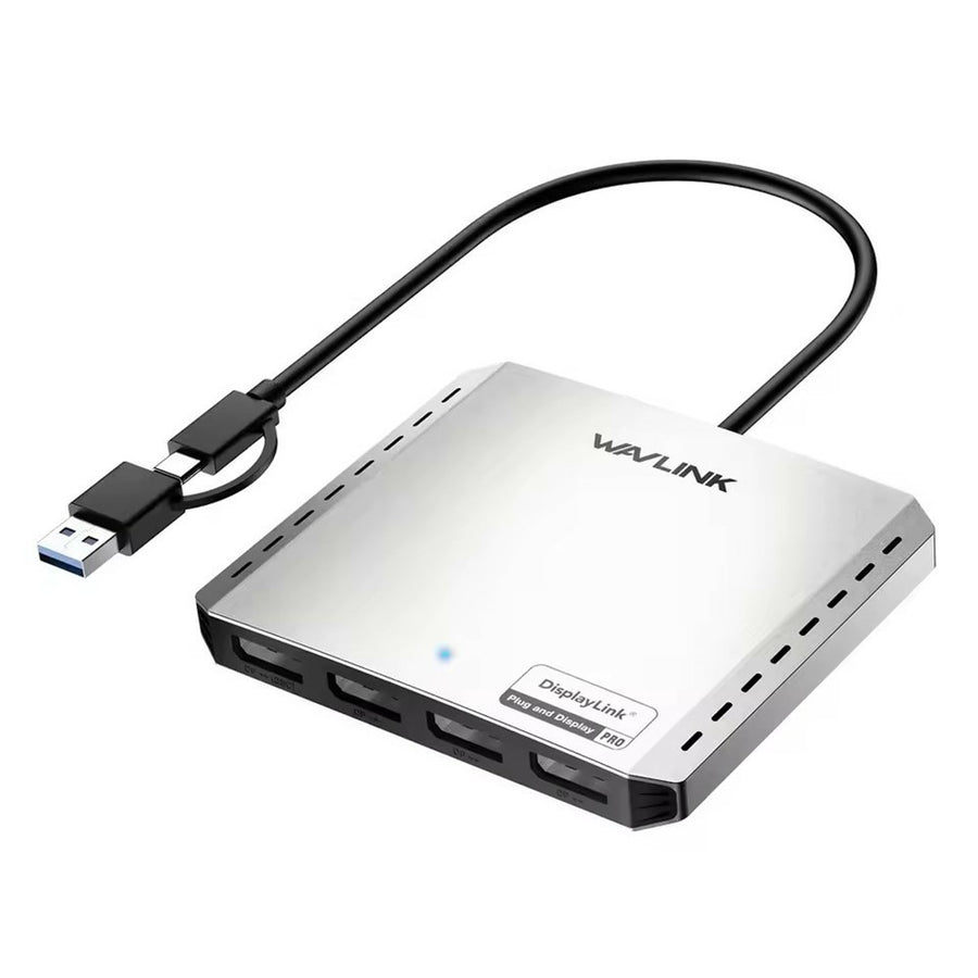 WAVLINK WL-UG7501D-PD 4 DP Converter 4K / 8K Display Adapter with 85W Upstream Charging for Intel  /  M1  /  M2  /  M3  /  M4 Mac and Windows