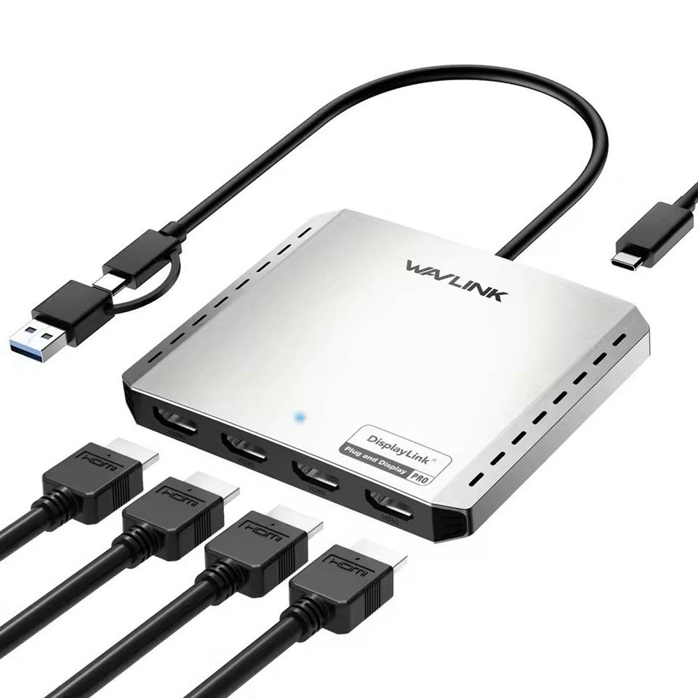 WAVLINK WL-UG7501H-PD 4 HD Converter 4K Display Adapter with 85W Upstream Charging for Intel  /  M1  /  M2  /  M3  /  M4 Mac and Windows