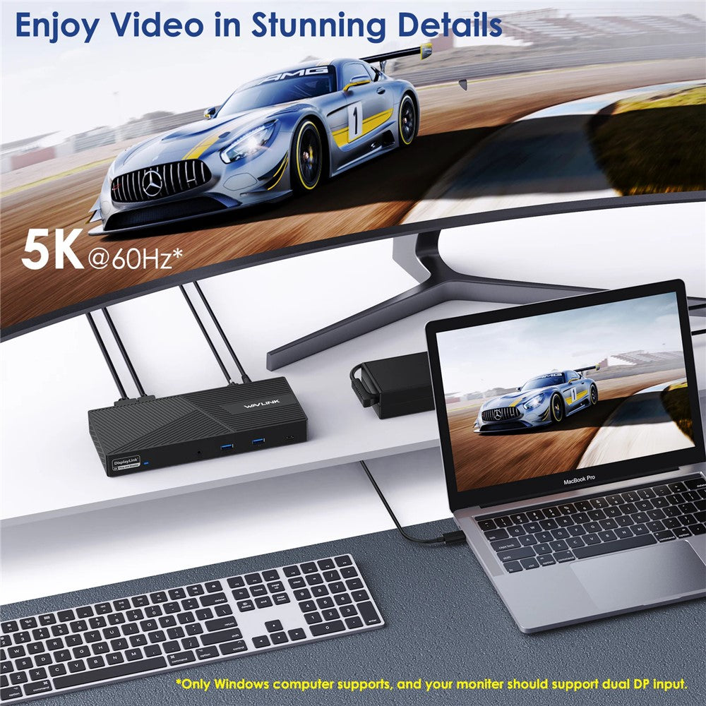 WAVLINK UG69PD24PRO 12 in 1 Docking Station Triple 4K Display Support PD 130W Fast Charging