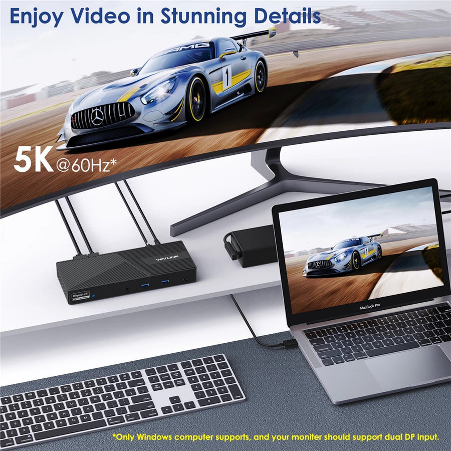 WAVLINK UG69PD24PRO 12 in 1 Docking Station Triple 4K Display Support PD 130W Fast Charging
