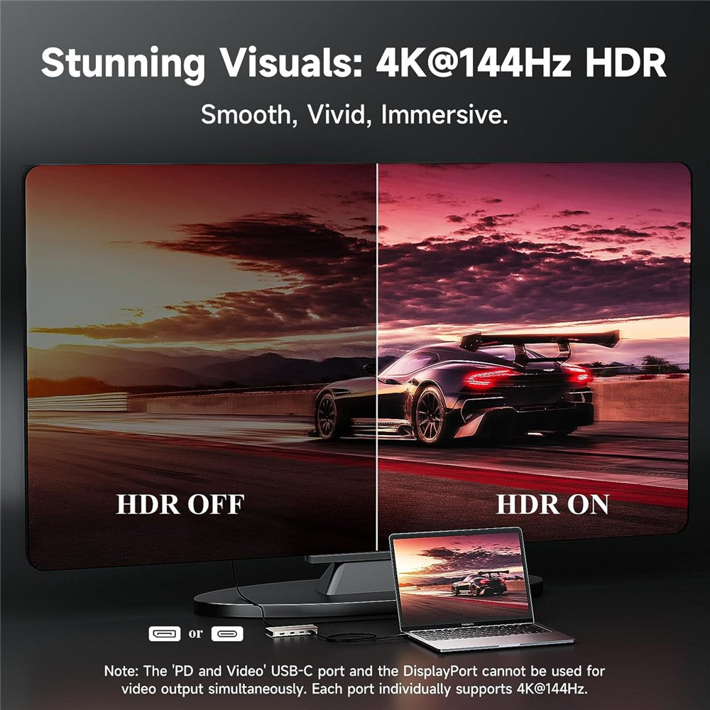 WAVLINK WL-VR204 4K HD Video Capture Card 100W PD Video Hub Streaming Recorder Adapter for Gaming Live