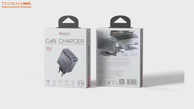 YESIDO YC101 65W GaN 3-Port Charger