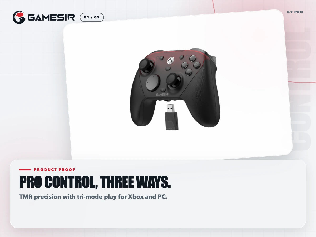 Pro control, three ways.