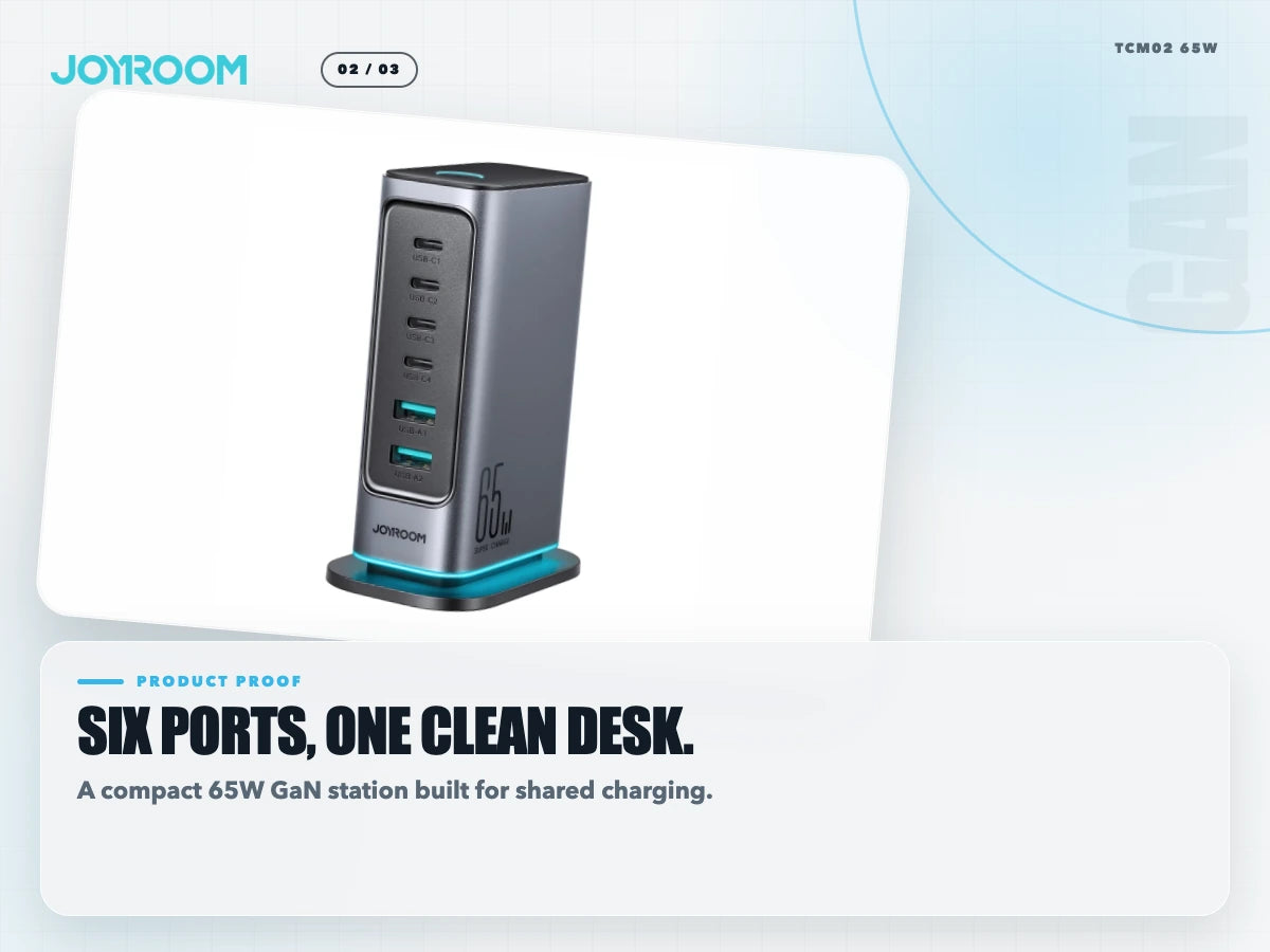 Six ports, one clean desk.