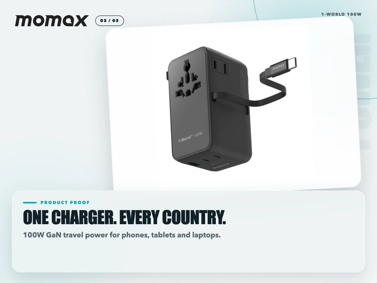 One charger. Every country.