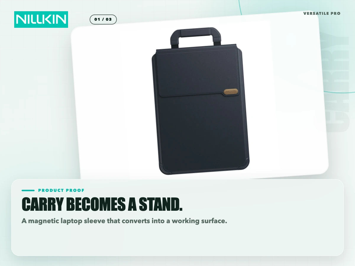 Carry becomes a stand.